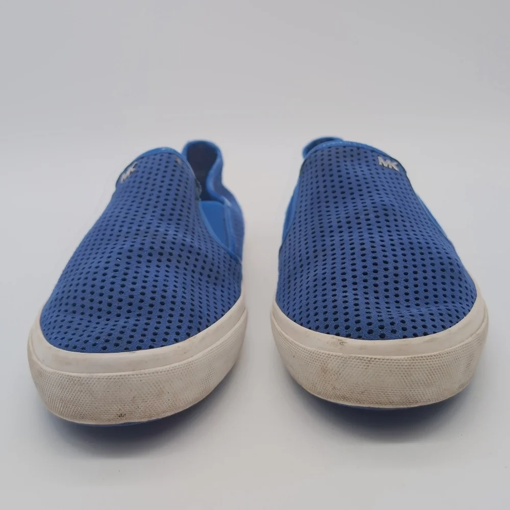 Michael Kors Blue Slip-On Perforated Sneakers Sz 9